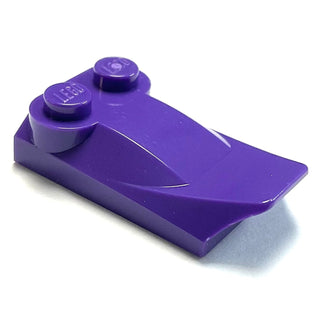 Slope, Curved 3 x 2 x 2/3 with 2 Studs, Wing End, Part# 47456 Part LEGO® Dark Purple