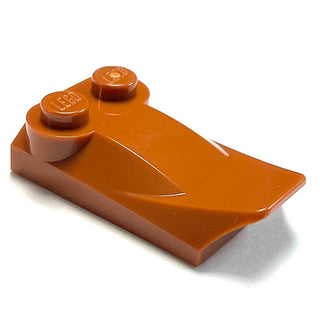 Slope, Curved 3 x 2 x 2/3 with 2 Studs, Wing End, Part# 47456 Part LEGO® Dark Orange