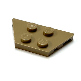 Wedge, Plate 2 x 4, Part# 51739 Part LEGO® Dark Tan  