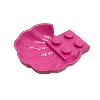 Clam / Scallop Shell with 4 Studs, Part# 18970 Part LEGO® Dark Pink