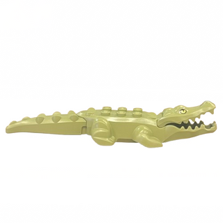 Alligator/Crocodile with Yellow Eyes and Red Technic Pin, 18904c06pb01 - LEGO® Animal Minifigure LEGO®