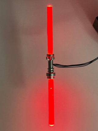 Double Bladed LED Light-Up Lightsaber, Battery Operated, LSBD Custom Parts United Brick Co® Red