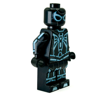 Spidey (Tron-Blue Variant) Custom Minifig made using LEGO parts - B3 Customs Custom minifigure B3 Customs