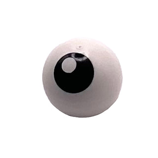 Technic Ball Joint with Black Eye with Pupil on Top Left Side Pattern, Part# 32474pb002 Part LEGO® White