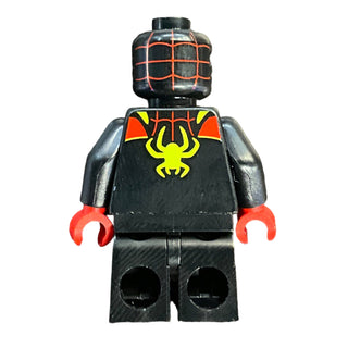 Spider-Man (Miles 'Spin' Morales) - Black Medium Legs, Lime Spider Logo, sh1034 Minifigure LEGO®