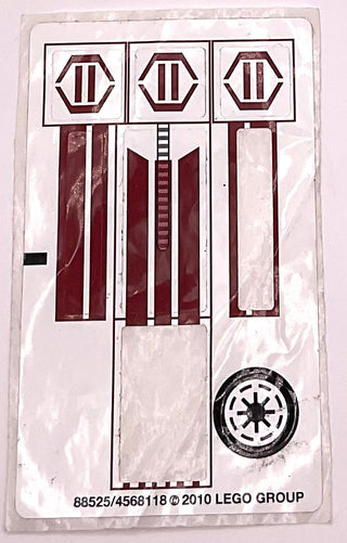 Sticker Sheet for Set Freeco Speeder, 8085 - (88525/4568118), Part# 8085stk01 Part LEGO® Missing 2 Stickers