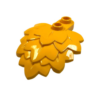 Plant Plate, Round 1x2 with Layered Leaves, Part# 5058 Part LEGO® Bright Light Orange