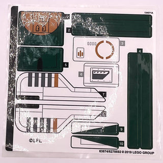 Sticker Sheet for Set Resistance A-Wing Starfighter, 75248-1 - (63874/6278692), Part# 75248stk01 Part LEGO® Complete