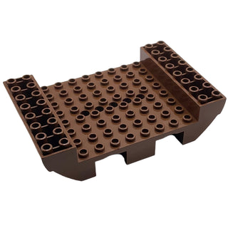 Boat, Hull Small Middle 8 x 12, Part# 6054 Part LEGO® Brown Very Good