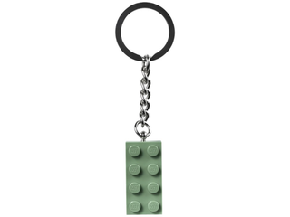 Sand Green LEGO® 2x4 Brick Key Chain 854159 Gear LEGO® Like New w/o Tag
