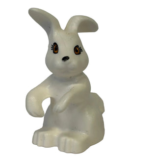 Bunny / Rabbit, Belville with Orange Eyes and Black Nose Pattern, 33207pb01 Minifigure LEGO®