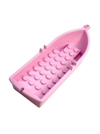 Boat, 14 x 5 x 2 with Oarlocks without Hollow Inside Studs, Part# 21301 Part LEGO® Bright Pink 1 Part