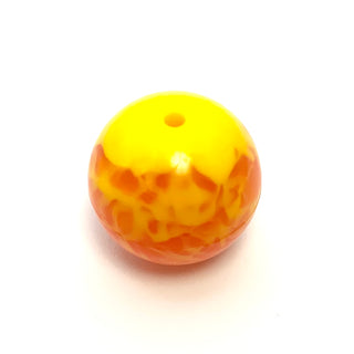 Ball, Zamor Sphere with Marbled Yellow Pattern, Part# 54821pb04 Part LEGO® Trans-Orange  