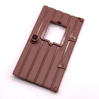 Door 1x4x6 with Window and Stud Handle, Part# 5466 Part LEGO® Reddish Brown