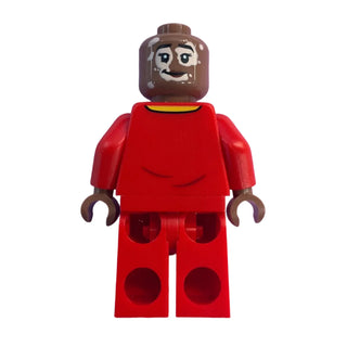 Soccer Player, Female, Red Uniform, Medium Brown Skin, Dark Brown Updo, Vitiligo, idea139 - LEGO® Ideas Minifigure Minifigure LEGO®
