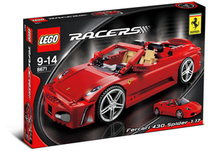 Ferrari 430 Spider 1:17, 8671 Building Kit LEGO®