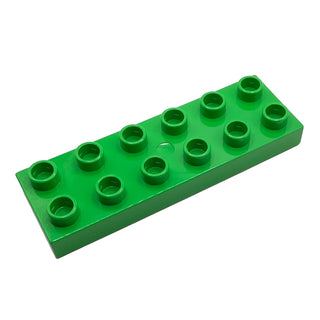 Duplo, Plate 2 x 6, Part# 98233 Part LEGO® Bright Green