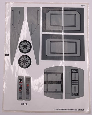 Sticker Sheet for Set AT-TE, 75019 - (14360/6038508), Part# 75019stk01 Part LEGO® Complete