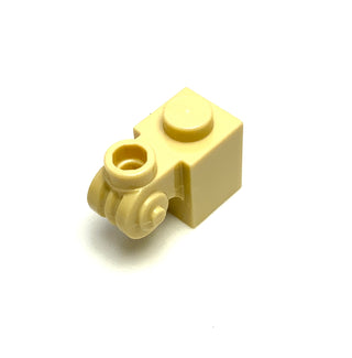 Brick, Modified 1x1 with Scroll with Hollow Stud, Part# 20310 Part LEGO® Tan  