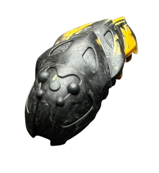 Bionicle Rahkshi Kraata Stage 4 with Marbled Pattern, Part# kraata4 Part LEGO® Black Head (Orange Tail)