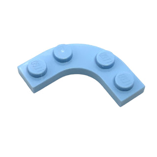 Plate Round, Corner 3x3 with 2x2 Curved Cutout, Part# 68568 Part LEGO® Bright Light Blue  