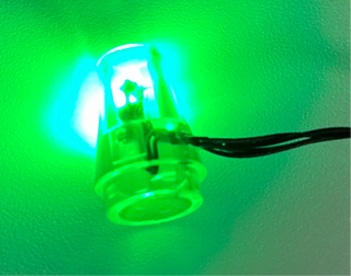 1x1 Flashing LED Light-Up Cone, DIY System, Reconnectable, LFCON-LA Custom Parts United Brick Co® Green