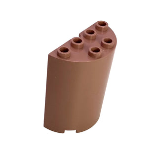 Cylinder Half 2x4x4, Part# 6259 Part LEGO® Sand Red