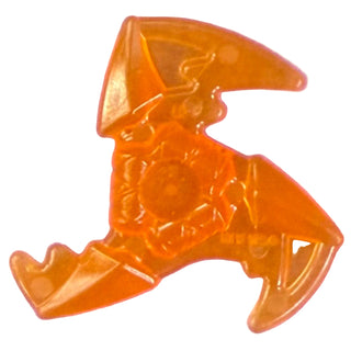 Minifigure, Weapon Shuriken Throwing Star with Trailing Energy Effect Part# 73766a Part LEGO® Trans-Orange