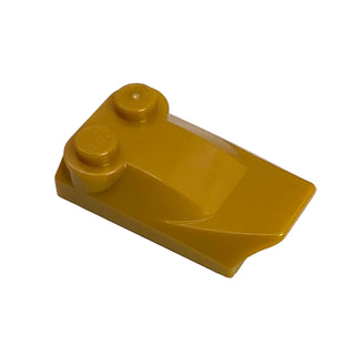 Slope, Curved 3 x 2 x 2/3 with 2 Studs, Wing End, Part# 47456 Part LEGO® Pearl Gold