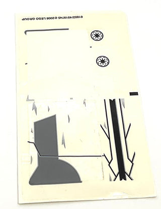 Sticker Sheet for Set Anakin's Jedi Starfighter, 7669 - (61852/4519745), Part# 7669stk01 Part LEGO® Missing 2 Stickers