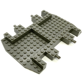 Vehicle, Base 12x18x1 1/3 (Rock Raider Dozer Base), Part# 30295 Part LEGO® Dark Gray  