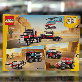 Flatbed Truck with Helicopter, 31146 Building Kit LEGO®