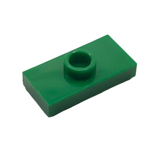 Plate, Modified 1 x 2 with 1 Stud with Groove and Bottom Stud Holder (Jumper), Part# 15573 Part LEGO® Green