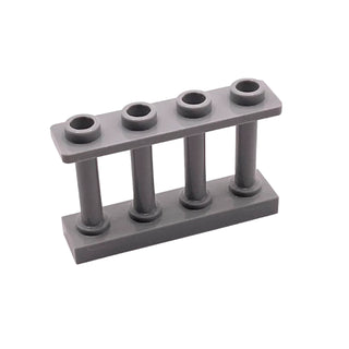 Fence 1x4x2 Spindled with 4 Studs, Part# 15332 Part LEGO® Light Bluish Gray