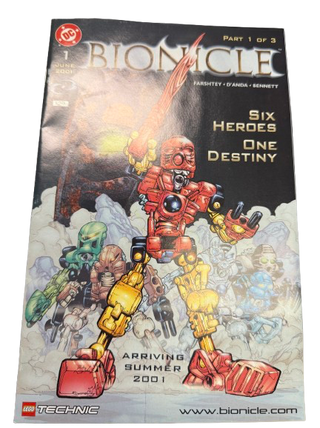 Bionicle Comics Books LEGO® Bionicle #1 June 2001 Six Heroes One Destiny [biocom01]