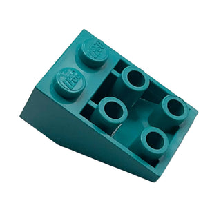 Slope, Inverted 33 3x2 with Flat Bottom Pin without Connections Between Studs, Part# 3747a Part LEGO® Dark Turquoise