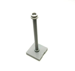 Support 2x2x5 Bar on Tile Base with Hollow Stud and Stop Ring, Part# 98549 Part LEGO® Light Bluish Gray  
