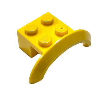 Vehicle, Mudguard 4 x 2 1/2 x 1 with Arch Round, Part# 98282 Part LEGO® Yellow