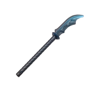 Minifigure Weapon Naginata with Marbled Trans-Light Blue Pattern, Part# 41159pb01 Part LEGO® Pearl Dark Gray Very Good