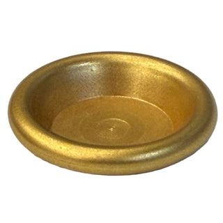 Minifigure, Utensil Dish 3 x 3, Part# 6256 Part LEGO® Metallic Gold