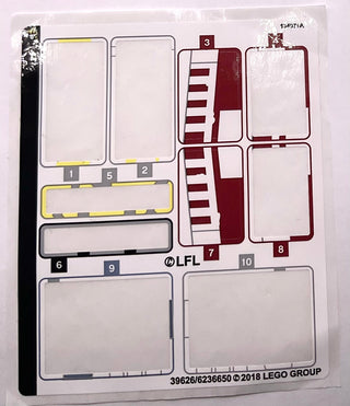 Sticker Sheet for Set X-Wing Starfighter, 75218-1 - (39626/6236650), Part# 75218stk01 Part LEGO® Missing 8 Stickers