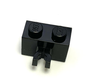 Brick, Modified 1x2 with Clip (Vertical Grip), Part# 30237 Part LEGO® Black  