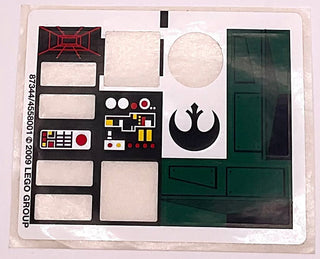 Sticker Sheet for Set 7754 - (87344/4558001), Part# 7754stk01 Part LEGO® Missing 7 Stickers