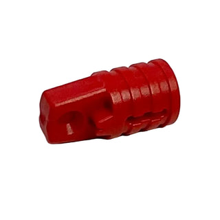 Hinge Cylinder 1x2 Locking with 1 Finger and Axle Hole on Ends with Slots, Part# 30552 Part LEGO® Red