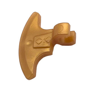 Minifigure, Weapon Axe Head with Clip, Part# 53454 Part LEGO® Pearl Gold