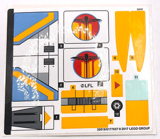 Sticker Sheet for Set The Phantom, 75170 - (30818/6177657), Part# 75170stk01 Part LEGO® Complete