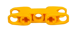 Technic, Axle and Pin Connector 2 x 5 with 2 Ball Joint Sockets, Closed Sides, Closed Axle Holes, Part# 61053 Part LEGO® Bright Light Orange Like New