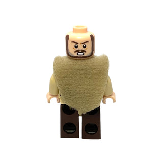 Qui-Gon Jinn - Dark Brown Legs, Poncho, Dark Brown Beard - sw1334b Minifigure LEGO®