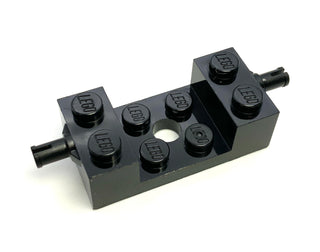 Brick, Modified 2x4 with Wheels Holder with 2x2 Cutout and Hole, Part# 18892 Part LEGO® Black  