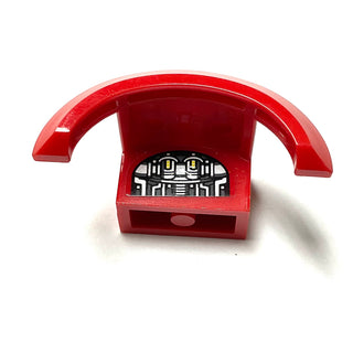Vehicle, Mudguard 4 x 2 1/2 x 1 with Arch Round with Black and Silver Car Mechanical Parts on Inside Pattern (Sticker), Part# 98282pb01 Part LEGO®